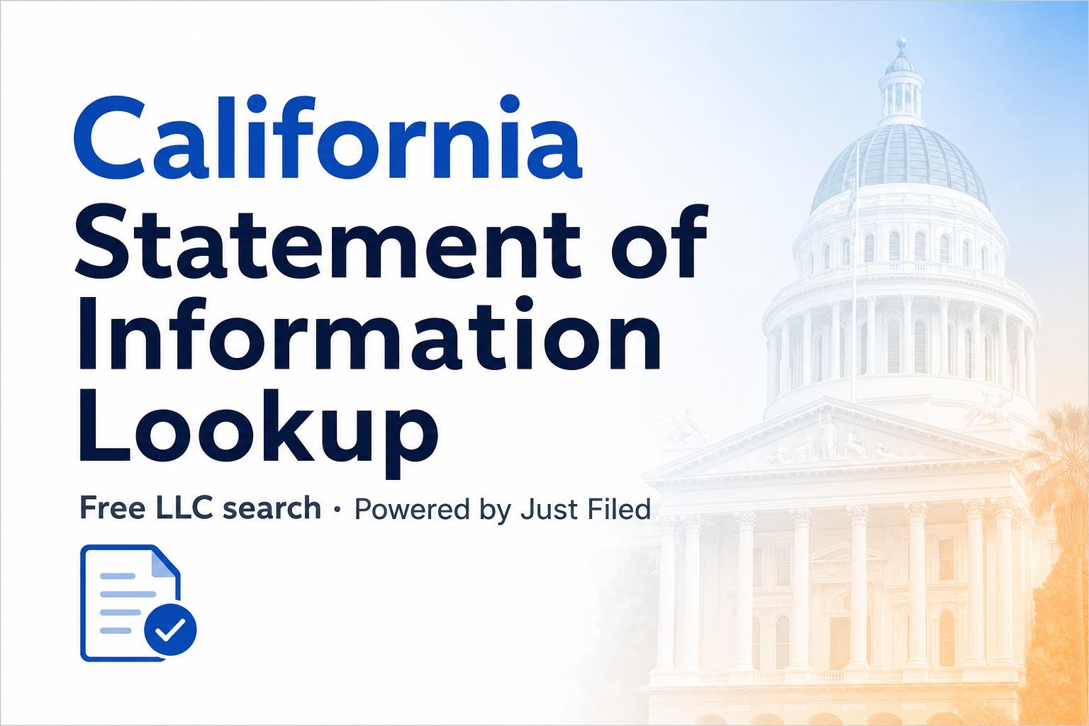 California Statement of Information Lookup | California SOI